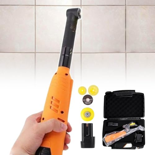 Tile Joint Cleaning Machine (90°), Electric Tile Seam Cleaner, 7-Gears: 200-18000r/min, Grinding/Polishing/Engraving/Repairing, Rechargeable & Illumination