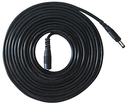 Liwinting 5m/16.4ft DC Power Extension Cable 1.35mm / 3.5mm Male to Female Jack DC Power Cord Extension Cable for Cameras, Power Adapter, Parking Reverse Camera, Wireless IP Camera - Black