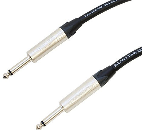 *TOUR GRADE* Jack to Jack Speaker Lead 2x2.5mm Conductor Size. Van Damme Mono Cable. Amp/Head to Cab (50cm)