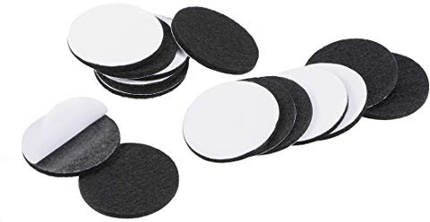 sourcing map 28 Stück Antirutsch Pads Selbstklebend Selbstklebend Schwarz | Filzgleiter, 40mm Durchm. 3mm Dick, Möbel Stopper, Rund, Antirutschpads Möbelstopper Sofa Füße, Rutschhemmer