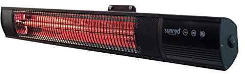 Sunred Wandheizstrahler 2500W Wärmestrahler Infrarotstrahler Terrassenstrahler (schwarz)