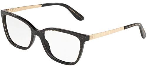 Ray-Ban Damen 0DG3317 Brillengestelle, Schwarz (Glitter Gold Striped Black), 54