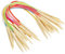 Rundstricknadel Set, 18 Stück Doppelpunkt Bambus Stricknadel Bunte Rohr Stricknadel(60cm/23.6in)