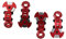 P Prettyia 4pcs RC Auto Halter Halterung Karosseriehalter Magnetische für 1/10 Axiale SCX10 TRX4 - rot