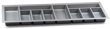 Handle & Home Basalt Grey Cutlery Tray for 1000mm Grass Scala Drawer | 430mm L x 906mm W | Textured Non Slip Finish | Anthracite Stone | Kitchen Organisation | Storage