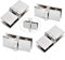 Pack of 4 180°Glass Door Hinge Made of Zinc Alloy, Glass Door Clip in, Easy Installation, Durable for Display Cabinets, Wine Cabinet, Bathroom Door
