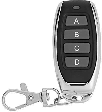 Domybest Télécommande Portail Electrique Sans Fil 433 mHZ 4 Boutons Duplicateur Clonage Clé Copi Télécommande pour Porte de Garage Porte électrique