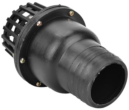 Rückschlagventil, Wasserpumpen-Fußventil, Schwarzes PVC-Niederdruck-Flachrückschlagventil für Fluidmaschinen mit Professionell Praktischen Gewinderohrverschraubungen (3 Zoll)