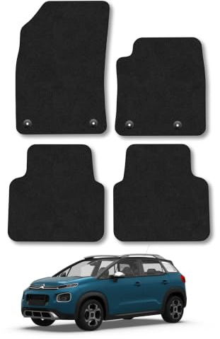 Citroen C3 Aircross (2017-2024) Carpet Car Mats | Black Edge Trim Tailored Fit Floor Mats Full Coverage Protection Accessories Easy Clean Anti Slip Made in the UK