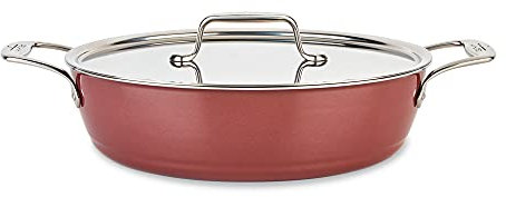 All-Clad FusionTec Universalpfanne aus Keramik, 4,5 l, Induktion, ofenfest, 500 °C, Töpfe und Pfannen, Kochgeschirr, Rosenquarz