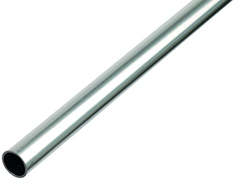 Alberts 498276 Rundrohr | Aluminium, natur | 1000 x 6 x 1 mm | 12er Set