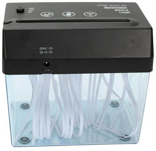 Portable Electric Mini Paper Shredder Handheld Home Office Desktop Gadget PC