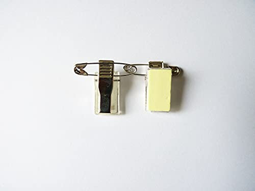 Clip adhésif avec pince crocodile et épingle de sureté badge professionnel CZ144-000101 Cardzprinter - 1 exemplaire