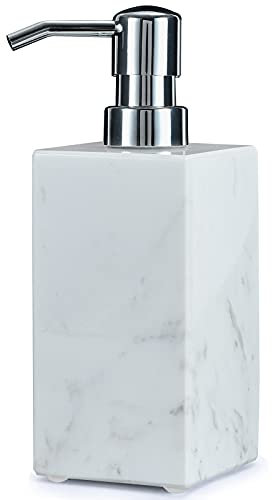 Weißer Marmor-Seifenspender, italienischer echter Stein, Hand-Flasche