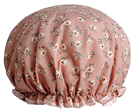 Shower Caps, Waterproof Shower Cap Shower Hats Thickening Bath Caps for Adult and Women, Medium