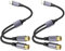 MOSWAG USB C Male Stecker zu Dual RCA Frauen Stecker Stereo Audio Cable,Connexion USB C compatible pour ordinateur, ordinateur portable, téléphone portable, Connexion RCA compatible pour haut-parleurs