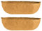 2 Pcs 36 Inch Trough Coco Fiber Replacement Liner, Pre-Formed Replacement Trough Coco Coir Coconut Liner Plant Basket Liner for Window Box Wall Trough Planter