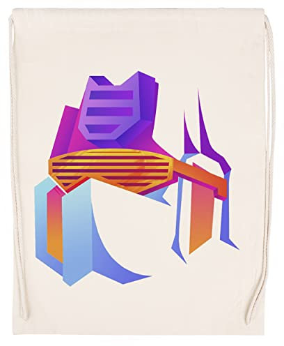 Luxogo Retro Schallwelle Kordelzug Beige Sporttasche Unisex Drawstring Bag Gym