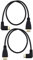 2PCS Mini HDMI to HDMI Cable 50cm Mini HDMI Male 90 Degree Left and Right to HDMI Male Cable for Camera Video Card Laptop Tablet HDTV Monitor Projector