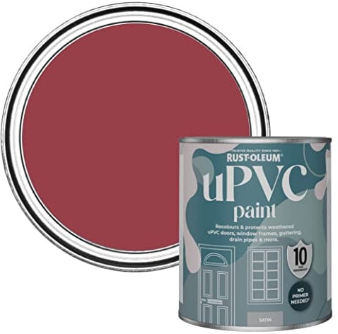 Rust-Oleum Red uPVC Door and Window Paint In Satin Finish - Soho 750ml