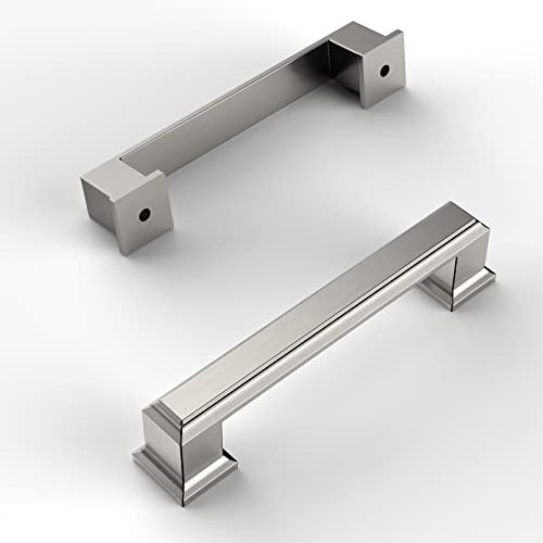 Amerdeco 6 Pieza Tiradores Cocina 96mm Tiradores Armarios Satinado Cepillado Tirador Puerta Tiradores Cajones de Aleación de zinc Muebles Tirador UK0016…