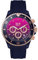 ICE-WATCH - Ice Chrono Dark Blue Pink - Montre Bleue pour Femme avec Bracelet en Silicone - Chrono - 021642 (Medium)