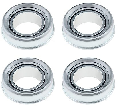 VGOL 4PCS Trunk Wheel Bearings Replacement Wheelbarrow Bearings Carbon Steel Flange Deep Groove Ball Bearings 20mm Inner Diameter