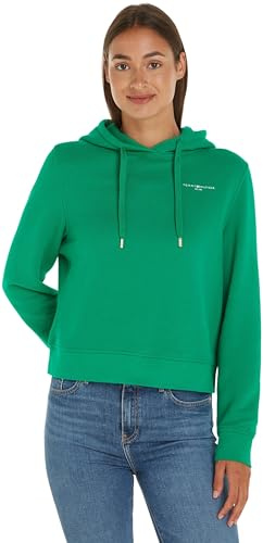 Tommy Hilfiger Damen Hoodie Logo Hoodie mit Kapuze, Grün (Olympic Green), M