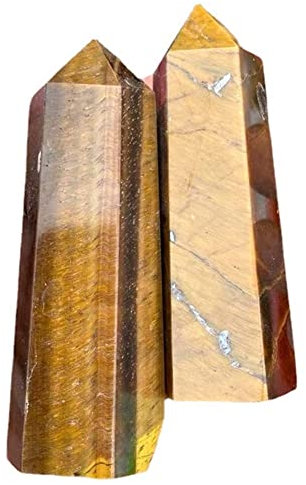 AZOOB Home 1 STÜCKE Natürliche Kristallsäule Natürliches Gelbes Tigerauge Einspitzige Säule Tigerauge Steinsäule Kristallverzierung ERTEYIN (Size : 4-5 cm)