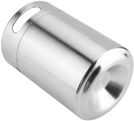 Edelstahl-Bierfass Growler, Lebensmittelechter 5-Liter-Behälter Mit Spiraldeckel Für Heimbrauer Und Outdoor Dicht Verschließbar Ermöglicht Zapfhahn-Anschluss Robust Langlebig