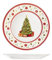 H&h set 12 piatti frutta natalizi classy xmas cm 20