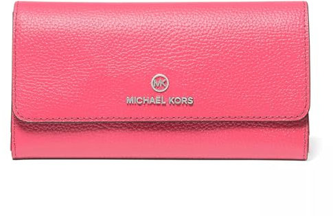 Michael Kors Jet Set Charm Grand portefeuille à trois volets (géranium, taille unique), rose, One Size, Grand portefeuille à trois volets Jet Set Charm