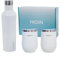 Hiciin Stainless Steel Wine Tumblers with Lid TWO 12oz & Insulated Wine bottle ONE 25oz&Gift Set with well packaged box.Keep water,wine,drinks with warm or cold (White)