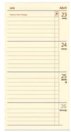 Recambio Agenda MYRGA Liebana Anual 2024, 8x14 cm S/V