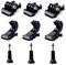 Vcufflinks Kit di montaggio con fibbia a J Hook per Go Pro Hero 12/11/10/9/8/7/6/5 nero, action camera DJI Osmo - superficie verticale, clip con fibbia a sgancio rapido, vite a pollice lunga, design