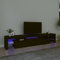 NITCA Mobile Porta TV con Luci LED, Mobile Televisore Moderno, Mobiletto TV, Mobile TV Soggiorno in Legno #1, Nero 215x36.5x40 cm