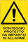 GLOBAL CARTELLO SEGNALETICO - PONTEGGIO PROTETTO DA IMPIANTO DI ALLARME - Adesivo Extra Resistente, Pannello in Forex, Pannello In Alluminio (30x42 cm, Plastica)