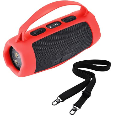 LICHIFIT Silikon Schutzhülle Rahmen Hülle Skin für JBL Charge 5 Wi-Fi/Charge 5 Bluetooth Lautsprecher Shell Sleeve Handtasche Schultertasche Box Zubehör