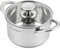 FLORINA Casserole en Acier Inoxydable (3,5 l) I 20 cm de Diamètre I Casserole Économe en Énergie FALCON I Casserole Induction avec Couvercle en Verre I Inox I Tout Feux