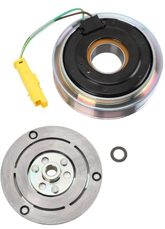 AC Compressor Clutch, Clutch Disc Improved High Hardness Compact Air Conditioner Compressor Clutch Improved Cooling Efficiency for 1007 207 208,Air conditioning compressor and clutch
