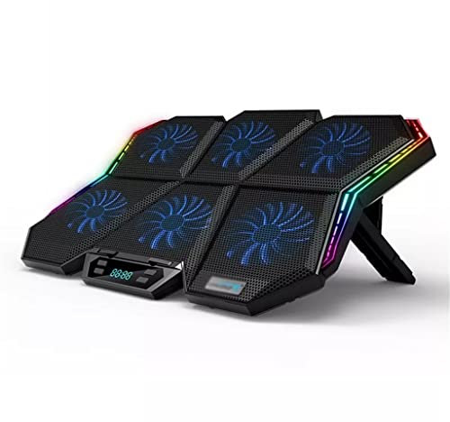 ZHCHAO Gaming Laptop 12-17 Inch Cooling Screen Laptop Pad Laptop Cooler Stand with Six Fans(D)