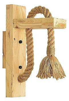 Wooden Wall Light Hemp Rope, Industrial Wall Lamp Lamp Shade, E27 LED Retro Wall Light Living Room Bedside Table Corridor Cafe Bar (Style 2)