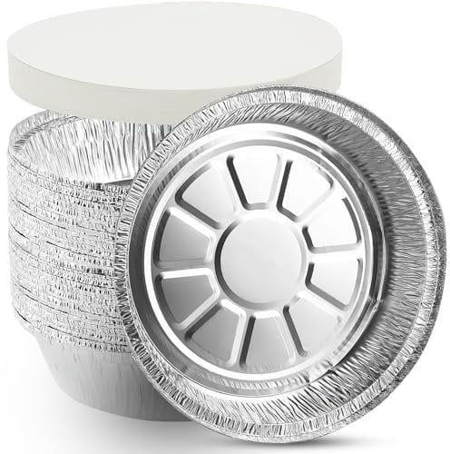 25Pcs Aluminium Foil Trays with Lids, No12 Size Disposable Foil Containers with Lids, Sturdy Reusable Foil Dishes with Lids Takeaway Containers for Food Storage, Baking, Lunch, and Party