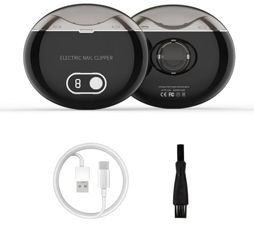 Coupe-ongles électrique automatique à 3 vitesses avec écran numérique LCD et stockage des restes d'ongles, tondeuse électrique rechargeable pour bébés, adultes, personnes âgées