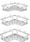 UUlioyer Corner Shower Caddy, Stainless Steel Bathroom Shelf No Drilling, Bath Storage with Hooks (3-Pack Corner Shower Caddy- Silver)