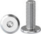 Drenky M8 Vis à Tête Plate à Six Pans Creux Lot De 10 Vis à Tête Cylindrique Hexagonale à Bride M8 X 20 mm Boulons à Tête Plate Hexagonale en Acier Inoxydable A2 V2A Vis à Métaux, Filetage Complet