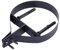 perfk Support de tuyau de cheminée 5 Sangle murale Collier de serrage de tuyau en métal Diamètre réglable 125 mm Support mural Collier de serrage de, Noir