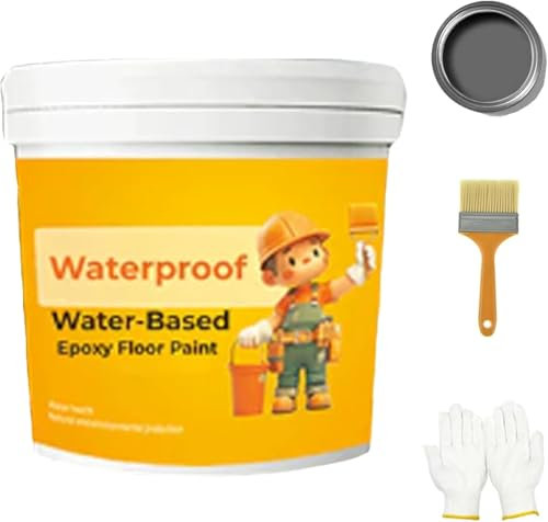 Pintura epoxi impermeable a base de agua, pintura de piso antideslizante de secado rápido, pintura a base de agua, pintura epoxi para pisos de garaje a base de agua, pintura de piso de hormigón