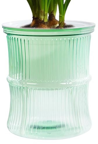 Bewässerungs-Blumentopf für den Innenbereich – selbstbewässernder Kräuter-Übertopf, Wasserreservoir-Topf für das Wohnzimmer | Selbstbewässernder Wasserspeicher-Pflanzgefäß für den Innenbereich, kein V