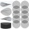 oruola 100 Pcs Flower Pot Hole Mesh Pad, 2 Inch Round Black Plant Pot Mesh Drainage Screen, Prevent Soil Loss, Bonsai Bottom Plant Drainage Insert for Garden Outdoor Potted Plants